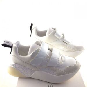 STELLA MCOURTNEY White Leather and Suede Eclypse Sneakers/Trainers
